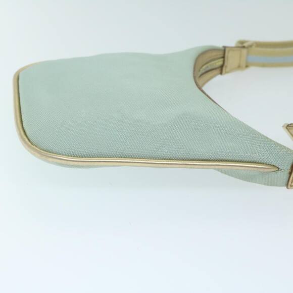 GUCCI Sherry Line Shoulder Bag Canvas Beige Light Blue 005 005 - Picture 4 of 12